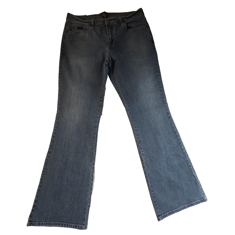 vtg NY‎ Jeans Mom Jeans Size 12 Blue Denim Bootcut New York Jeans y2k